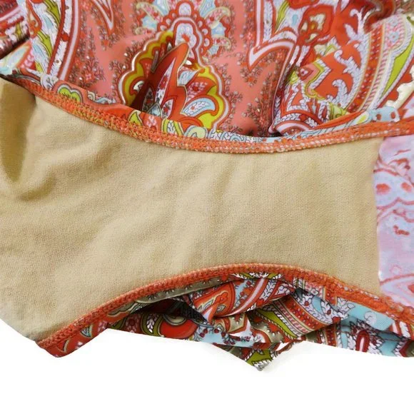 SOLD Tommy Bahama Swimsuit One Piece Halter Marrakech Padded Neutral O Ring - Picture 10 of 11